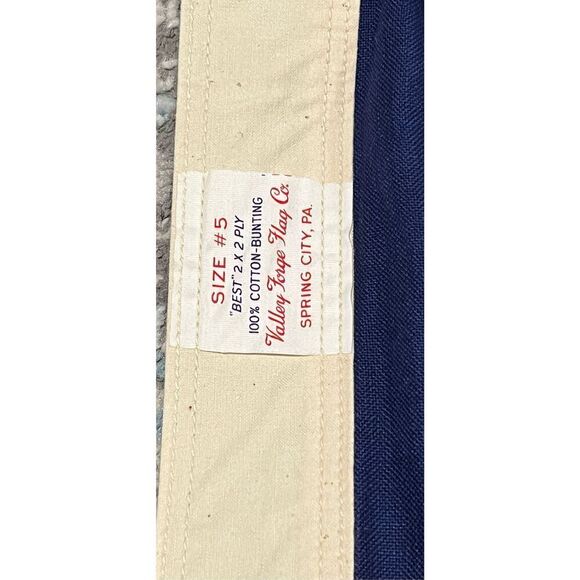 #5 Valley Forge Best Cotton 50 Star 58”x 108' Cotton Sewn American Flag Made USA - Picture 6 of 7